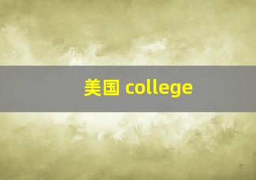 美国 college